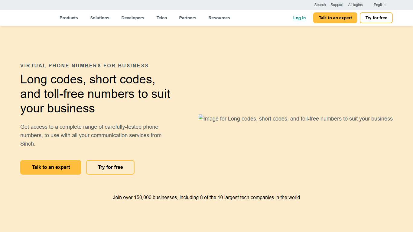Business Phone Numbers for Voice & SMS | Sinch Numbers